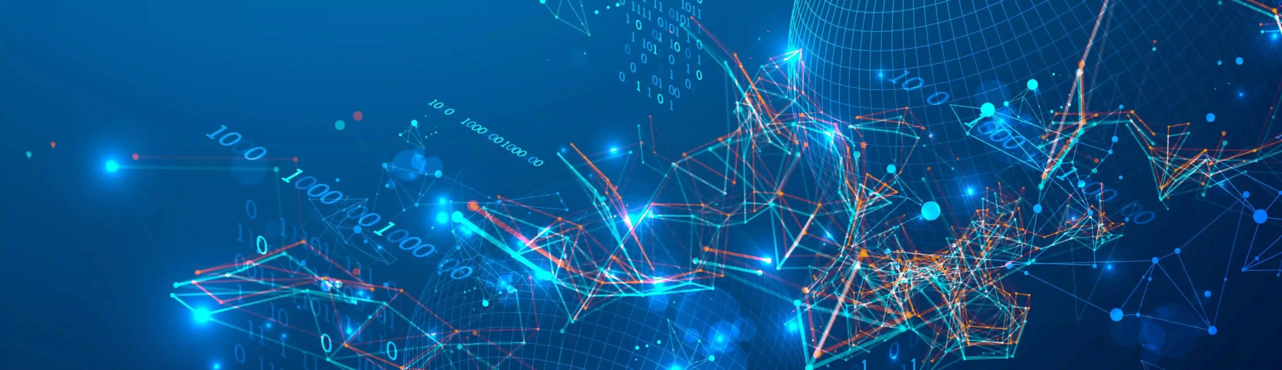 Abstrakte Netzwerkvisualisierung als Symbol für das Model Context Protocol (MCP) zur standardisierten Kontextverarbeitung in LLM-basierten KI-Systemen.